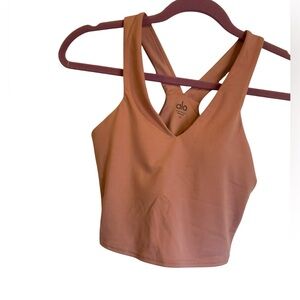 NWT Alo Yoga real bra tank VINTAGE PINK Size XS